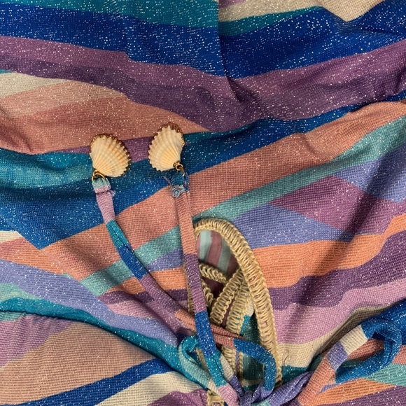 BECCA NWOT Canyon Sunset Striped One-Piece Swimsuit Size Small - Picture 5 of 8